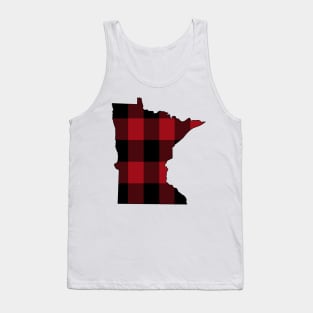 Minnesota in Red Plaid Tank Top